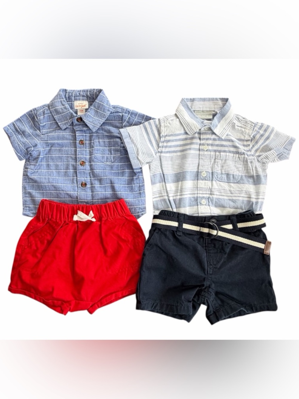 Baby Boy Summer Outfits Short Sleeve Button Down and Shorts